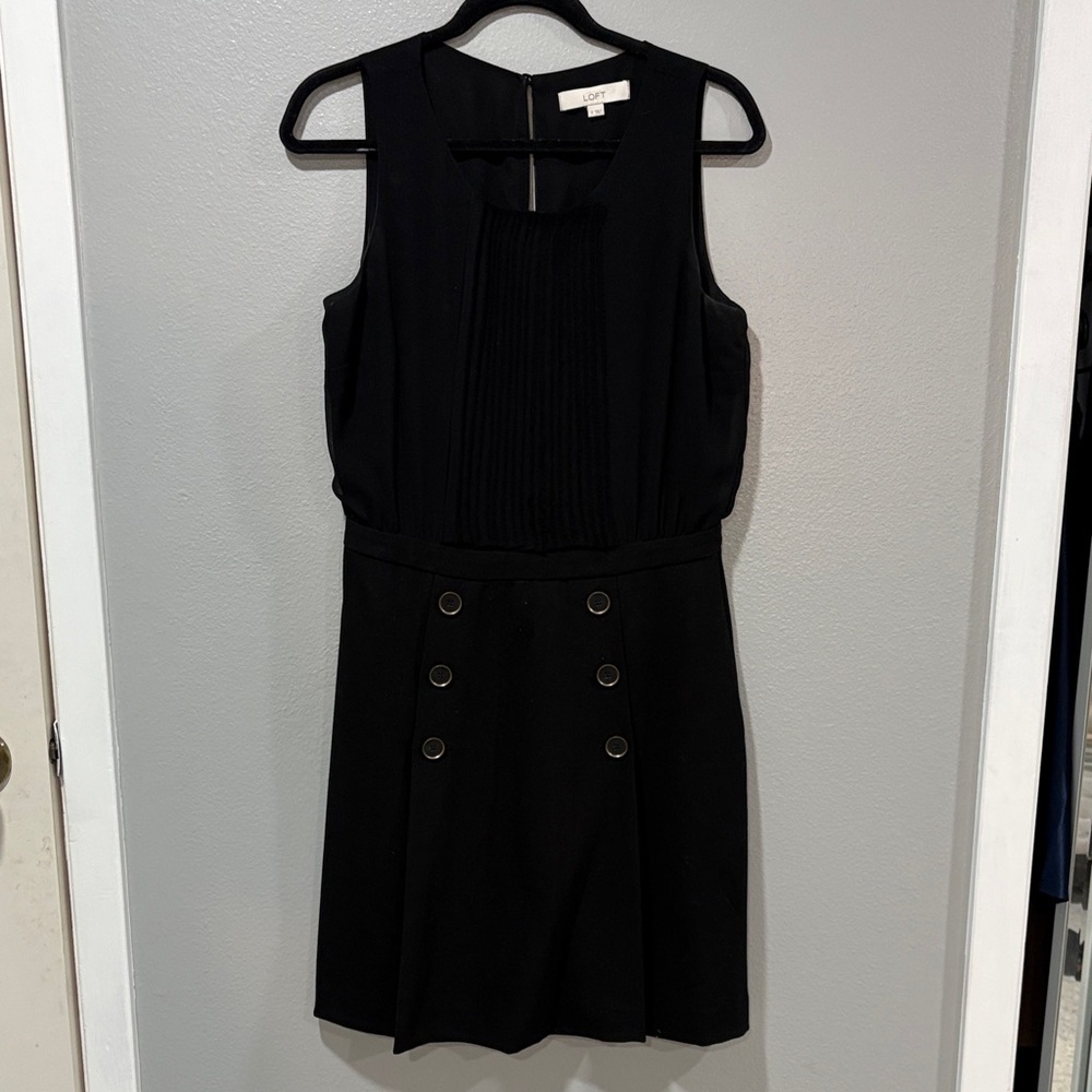 LOFT Black Sleeveless Mini Dress